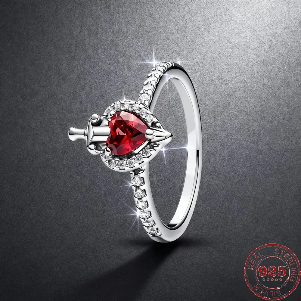 925 Sterling Silver Moissanite Heart Ring for Women Wedding Couple Anniversary Sterling Vintage Rings Luxury Jewelry Girls Gifts