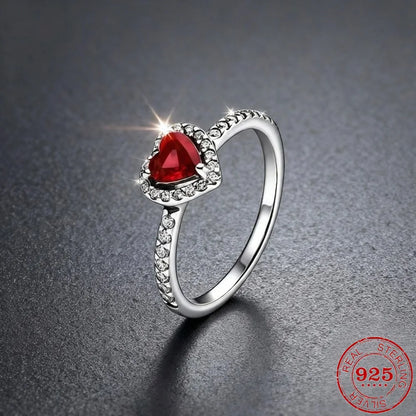 925 Sterling Silver Moissanite Heart Ring for Women Wedding Couple Anniversary Sterling Vintage Rings Luxury Jewelry Girls Gifts
