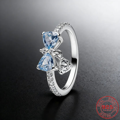 925 Sterling Silver Moissanite Heart Ring for Women Wedding Couple Anniversary Sterling Vintage Rings Luxury Jewelry Girls Gifts