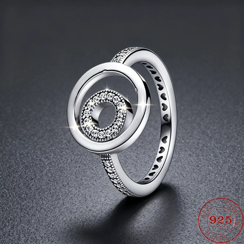 925 Sterling Silver Moissanite Heart Ring for Women Wedding Couple Anniversary Sterling Vintage Rings Luxury Jewelry Girls Gifts