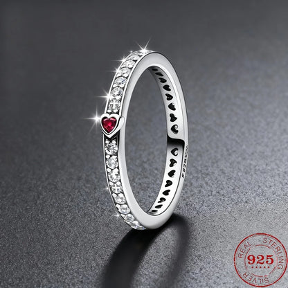 925 Sterling Silver Moissanite Heart Ring for Women Wedding Couple Anniversary Sterling Vintage Rings Luxury Jewelry Girls Gifts